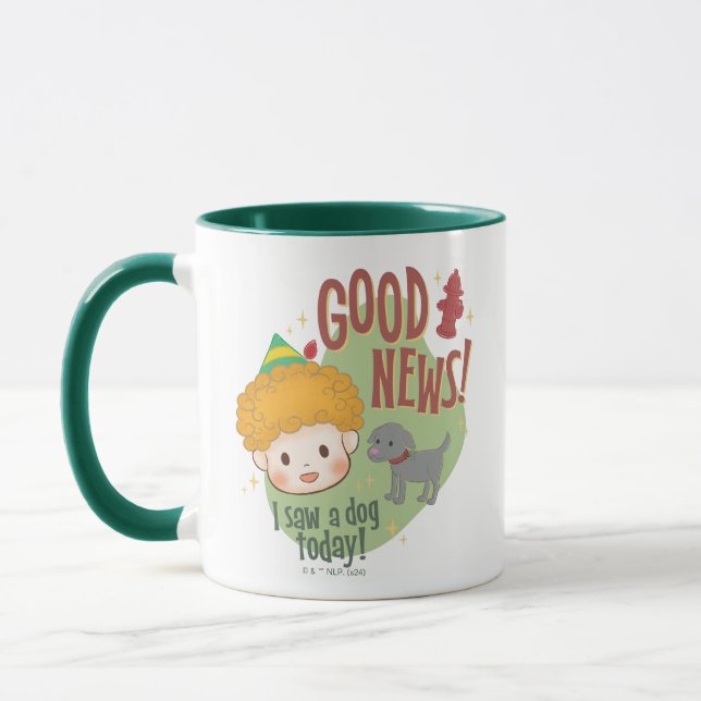 Mug Buddy l'Elf Bonne Nouvelle ! J'ai vu un chien aujo (Gauche)