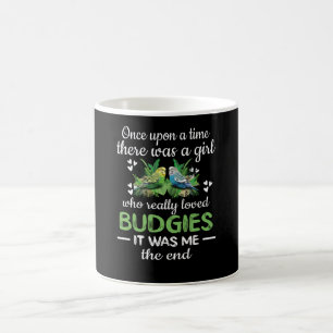 Mug Budgie Girl Cadeaux Budgie Lover Parakeet Budgerig