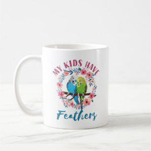 Mug Budgie Parakeet Maman Mes enfants ont des plumes