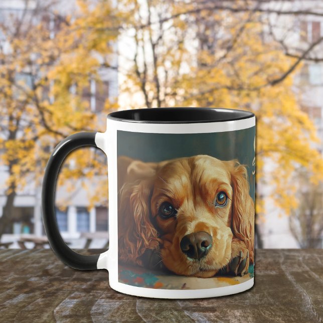 Mug Buff American Cocker Spaniel Portrait (Créateur téléchargé)
