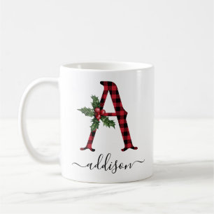 Mug Buffalo a déposé un monogramme Noël