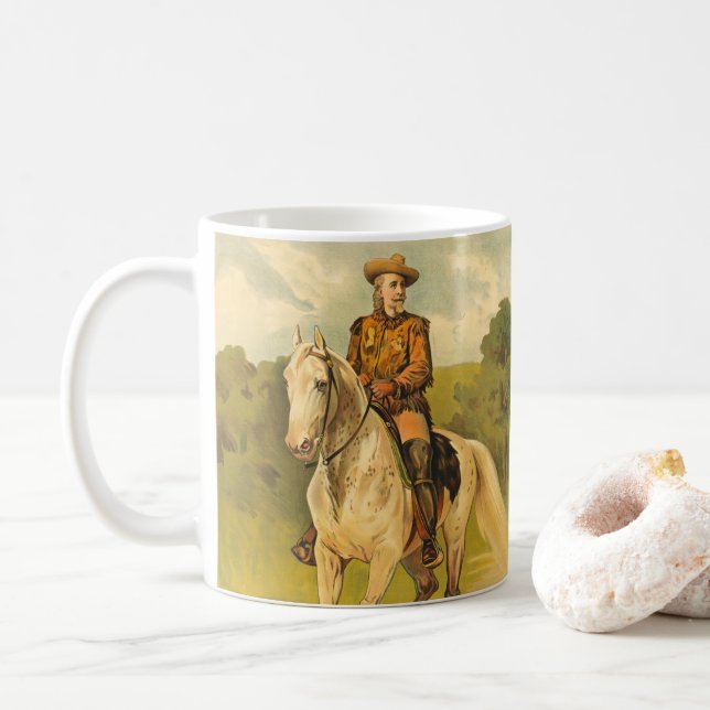 Mug Buffalo Bill Cody à cheval (Avec donut)