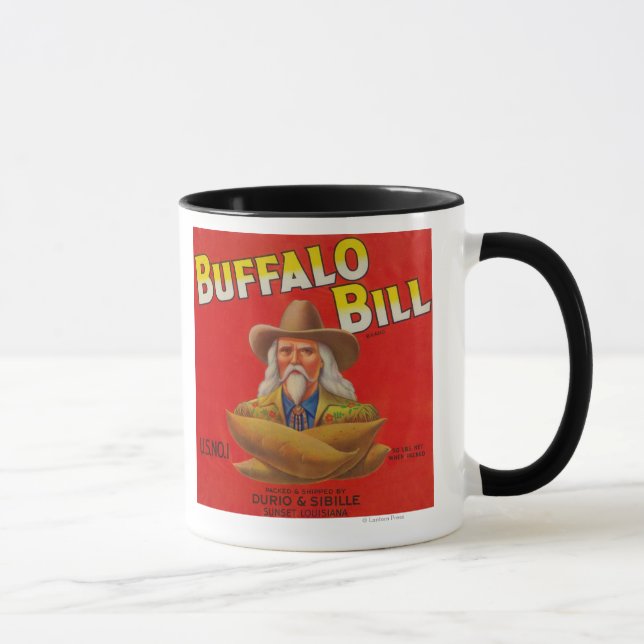 Mug Buffalo Bill Marque Yam Crate Étiquette (Droite)