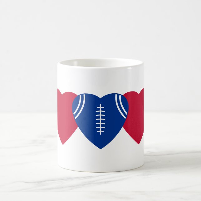 Mug Buffalo Bills Football Heart Design (Centre)