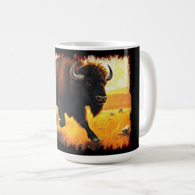 Mug Buffalo des plaines - Exploitation d'oeuvres d'art (Devant droit)