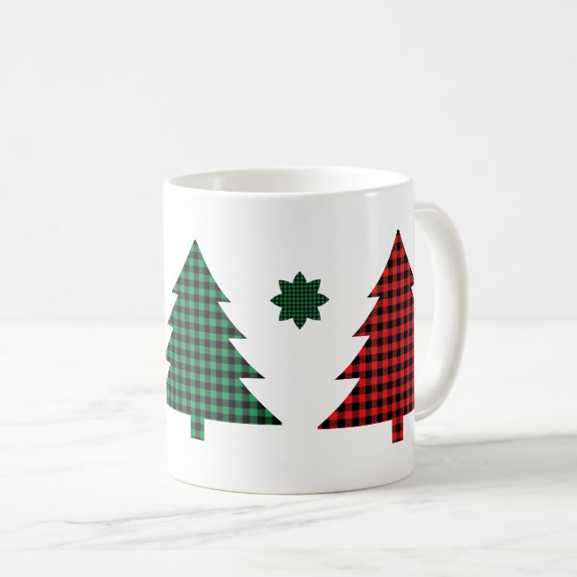 Mug Buffalo Plaid Trees (Devant droit)