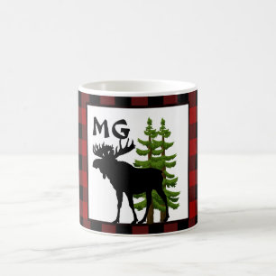 Mug Buffalo plaqué avec Monogramme et Moose Design
