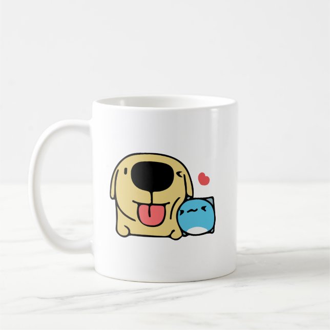 Mug BugCat Capoo chat et DogDog, (Gauche)