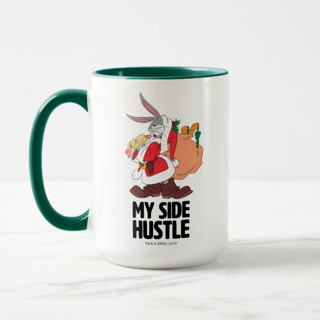 Mug BUGS BUNNY™ Père Noël "My Side Hustle" (Gauche)