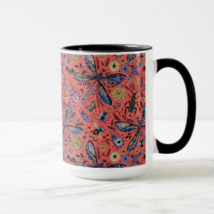 Mug Bugs de Doodle sur corail rouge