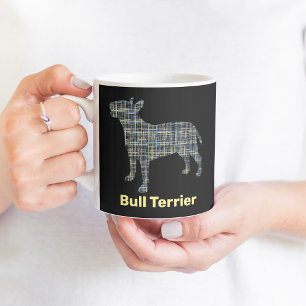 Mug Bull Terrier Chien Jaune et ligne noire