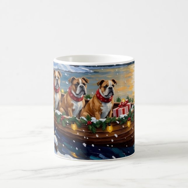 Mug Bulldog Christmas Boat Holiday (Centre)