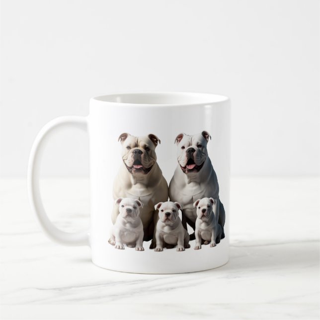 Mug bulldogs blanc américain (Gauche)
