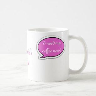 Mug Bulle rose personnalisée de la parole