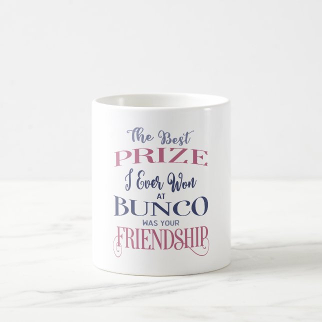Mug Bunco Friendship Typographie rose violet (Centre)