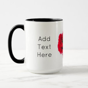Mug Bundle of Red Carnation Flowers