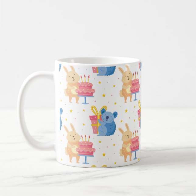 Mug Bunny Et Koala Portent Sur Les Enfants Fête D'Anni (Gauche)