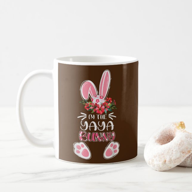 Mug Bunny Fleur Je suis la fête des mères de Yaya Bunn (Avec donut)