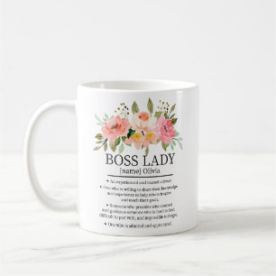 Mug Bureau de définition de la dame du patron Aquarell