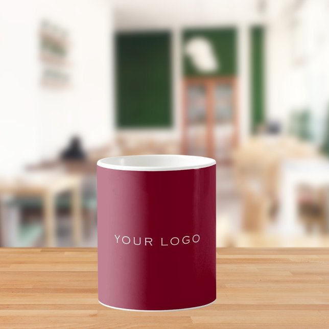 Mug Burgundy business logo rectangular (Créateur téléchargé)