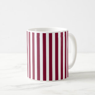 Mug Burgundy et blanc rayures de bonbons