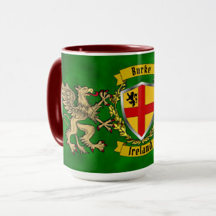 Mug Burke Irish Shield & Griffins Personnalisé