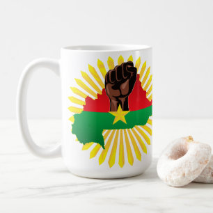 Mug Burkina Faso Carte, drapeau et première révolution