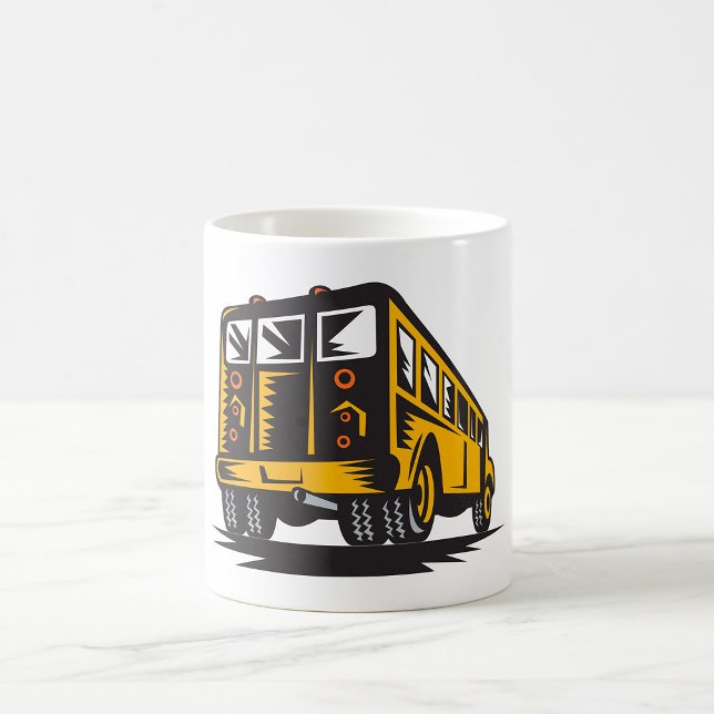 Mug Bus scolaire Retro Vintage Jaune (Créateur téléchargé)