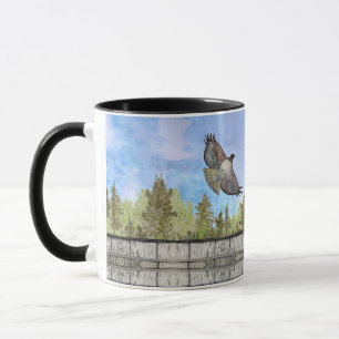 Mug Buse à épaules rouge Bouge de thé au café d'oiseau
