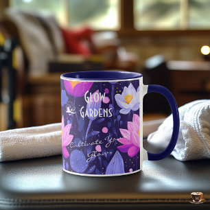 Mug Business pour Glow Gardens - Purple Lotus & Floral