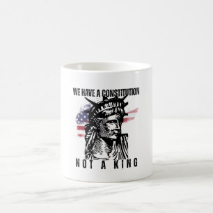 Mug Buste de la Liberté avec l'art du drapeau grunge