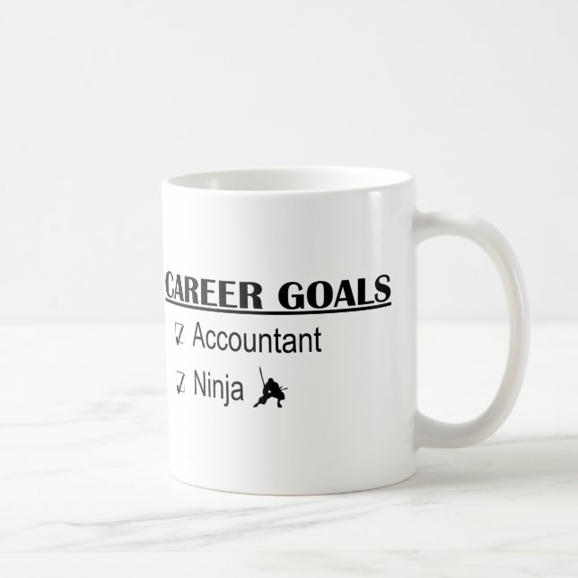 Mug Buts de carrière de Ninja - comptable (Droite)