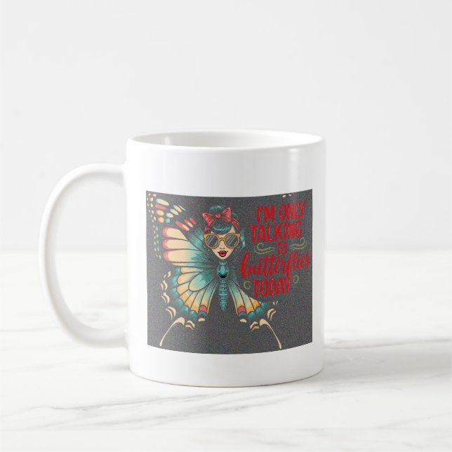 Mug Butterfly Girl - Only Talking to Butterflies (Gauche)
