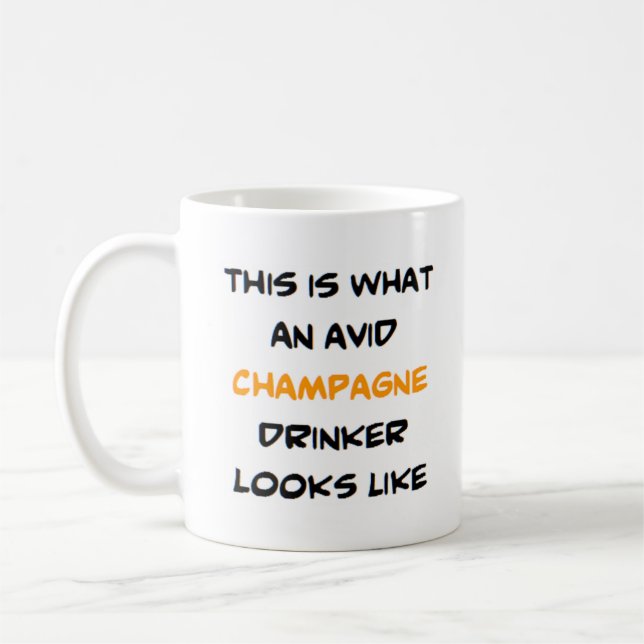 Mug buveur de champagne, avide (Gauche)