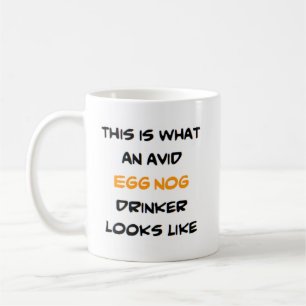 Mug buveur de nog d'oeuf, avide