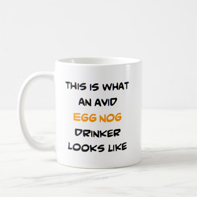Mug buveur de nog d'oeuf, avide (Gauche)