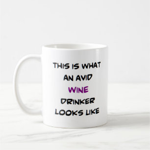 Mug buveur de vin, avide