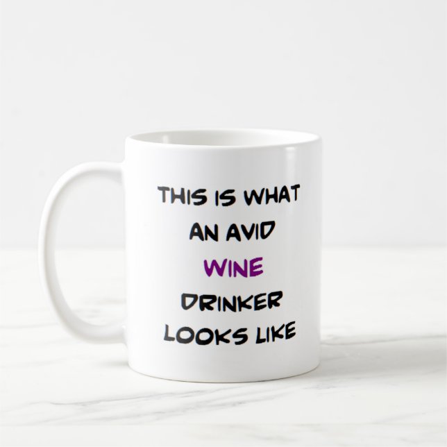 Mug buveur de vin, avide (Gauche)