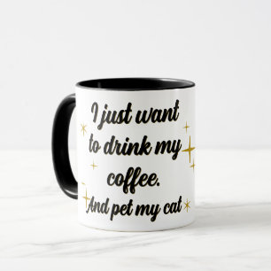 Mug Buvez un toiture et un chat