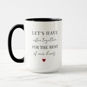 Mug Buvons du café ensemble Valentines Day