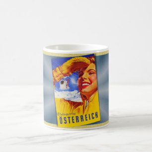 Mug c1950 AFFICHE DE VOYAGE EN AUTRICHE MCM