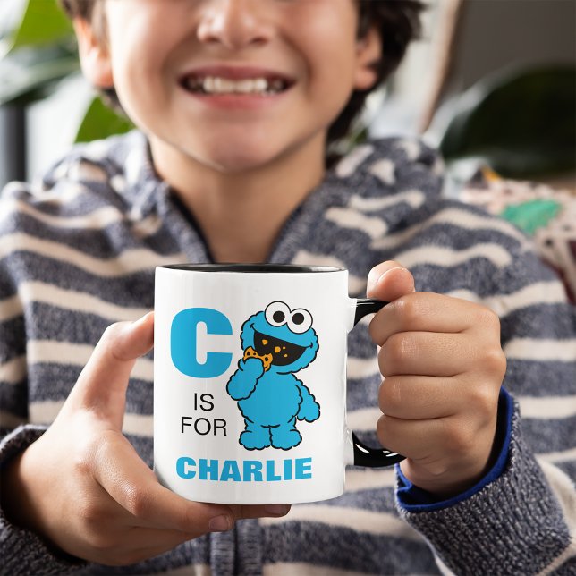 Mug C est pour Cookie Monster | Ajouter Votre Nom (Créateur téléchargé)