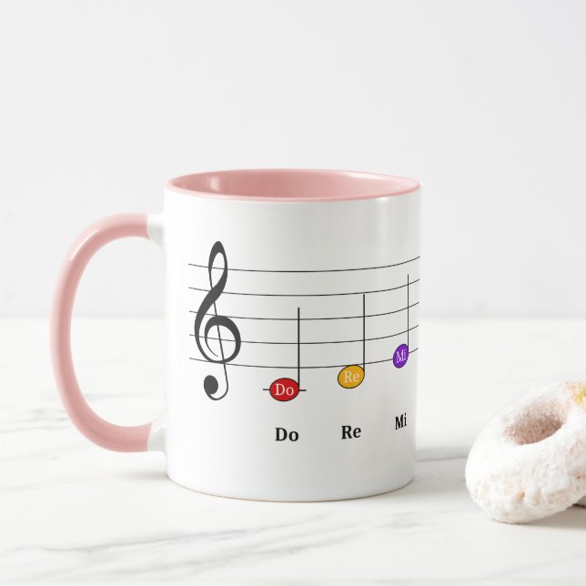 Mug C Grande échelle dans Treble Clef Kids Literacy de (Avec donut)