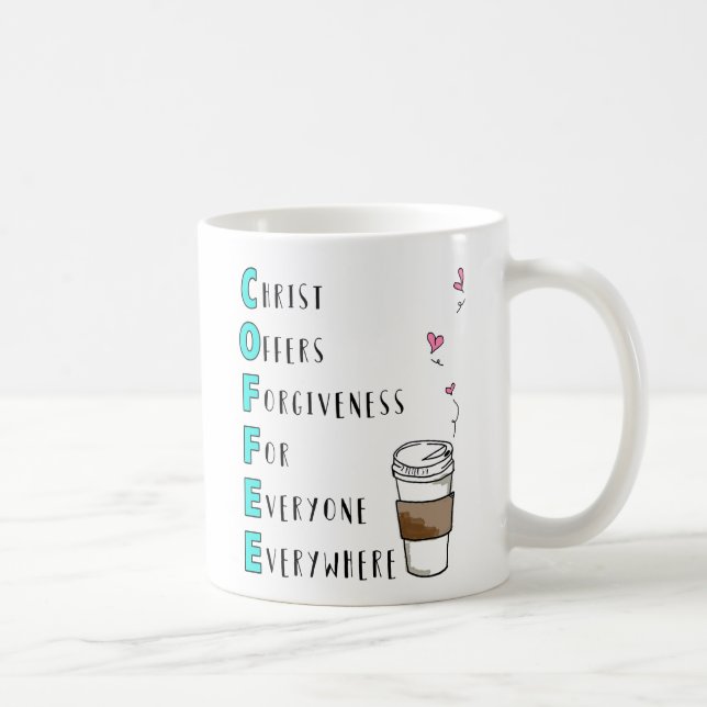 Mug C.O.F.F.E.E. Pour chacun bleu (Droite)