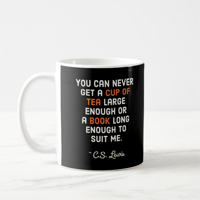 Mug C.S. Lewis Tea and Books Writer Inspiration (Gauche)