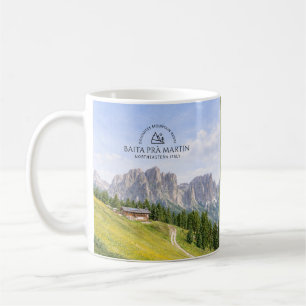 Mug Cabane alpine dans les Dolomites, paysage naturel