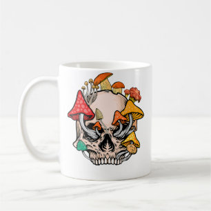 Mug Cabane Champignon Morel Crâne Style Chasseur 