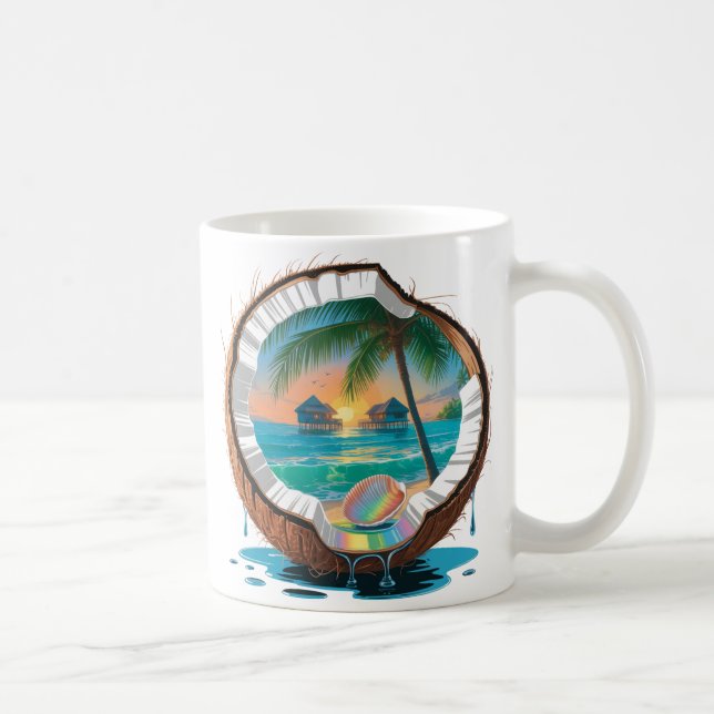 Mug Cabane vintage de noix de coco (Droite)