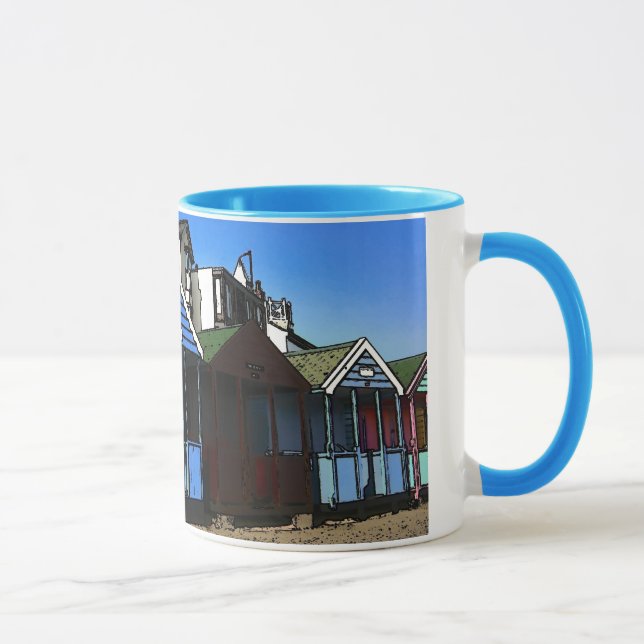 Mug Cabanes de plage et ciel bleu anglais photo de bor (Droite)