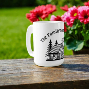 Mug Cabine de famille personnalisé
